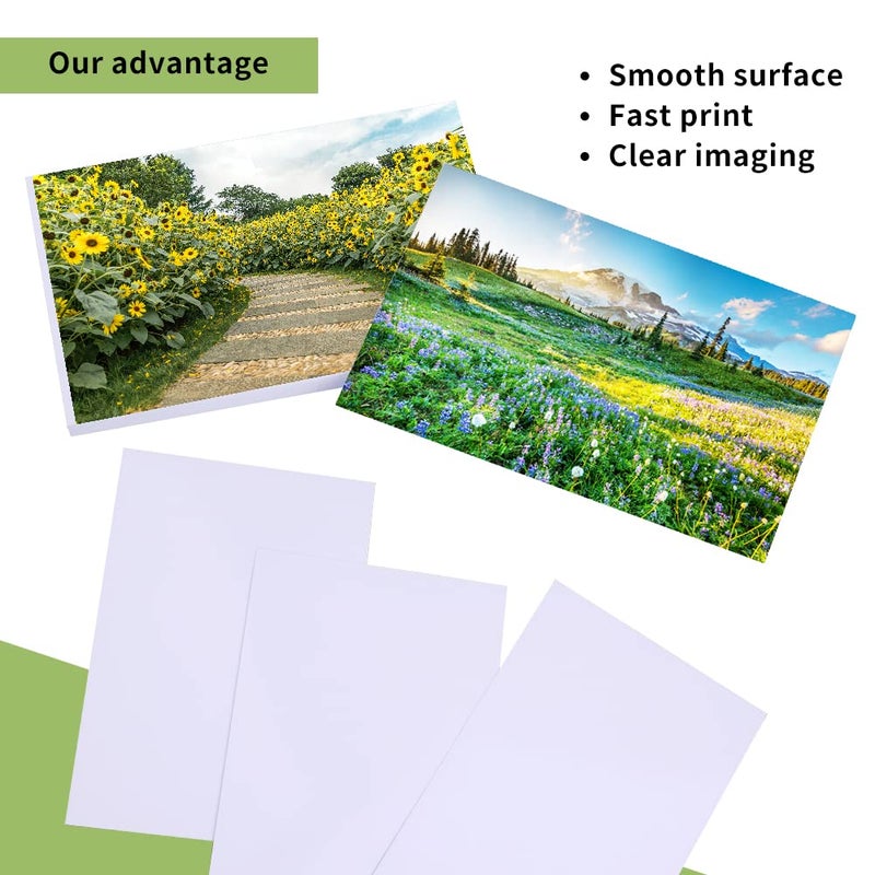 LUNARM 50 Sheets Photo Paper, 4""x6"" Glossy Paper Photo for Dye Ink Printer, 180gsm Inkjet Printing Photo Paper Clear Image for Photo Album DIY Party Camping Festival Record - Image 4